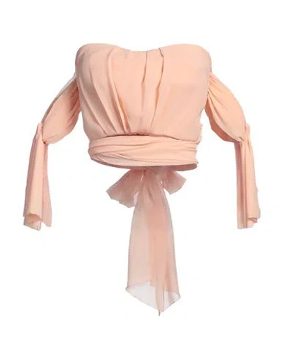 Elisabetta Franchi Woman Top Apricot Size 6 Polyester In Orange