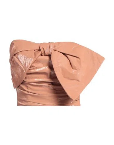 Elisabetta Franchi Woman Top Apricot Size 4 Viscose, Polyester, Cotton, Metallic Fiber In Orange
