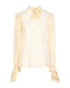 Elisabetta Franchi Woman Top Beige Size 4 Silk In Beige
