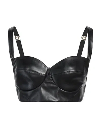 Elisabetta Franchi Woman Top Black Size 10 Polyester, Polyurethane