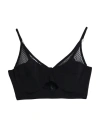 Elisabetta Franchi Woman Top Black Size 12 Polyamide, Elastane