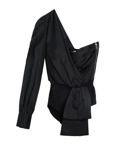 Elisabetta Franchi Woman Top Black Size 4 Polyester, Elastane, Polyamide