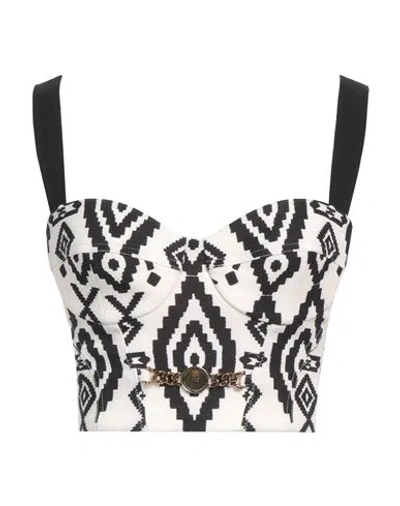 Elisabetta Franchi Woman Top Black Size 4 Polyester, Elastane, Polyamide, Polyurethane