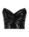 Elisabetta Franchi Woman Top Black Size 6 Polyester, Elastane, Polyurethane Coated In Black