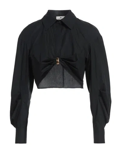 Elisabetta Franchi Woman Top Black Size 6 Cotton