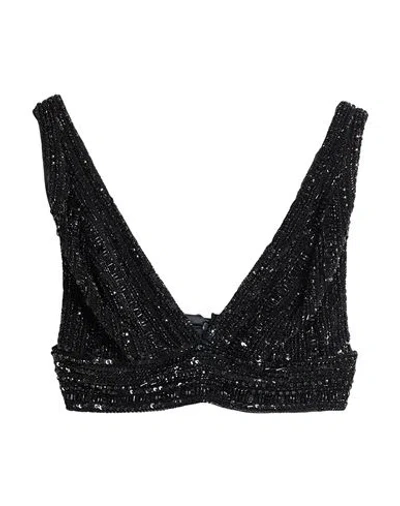 Elisabetta Franchi Woman Top Black Size 8 Polyamide