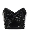 Elisabetta Franchi Woman Top Black Size 6 Polyester, Elastane, Polyurethane Coated In Black