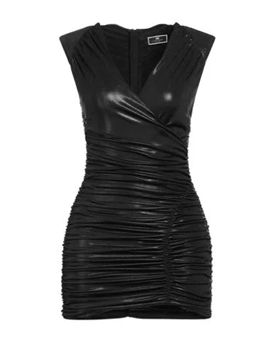 Elisabetta Franchi Woman Mini Dress Black Size 8 Polyester, Elastane