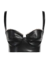 Elisabetta Franchi Woman Top Black Size 8 Polyester, Polyurethane Coated