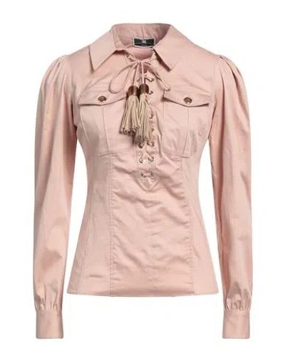 Elisabetta Franchi Woman Top Blush Size 10 Cotton, Elastane In Pink