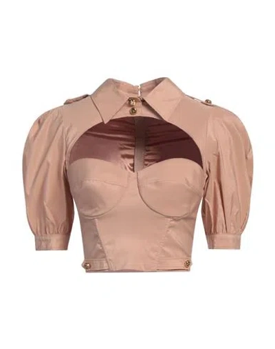 Elisabetta Franchi Woman Top Blush Size 4 Polyester, Polyamide, Elastane