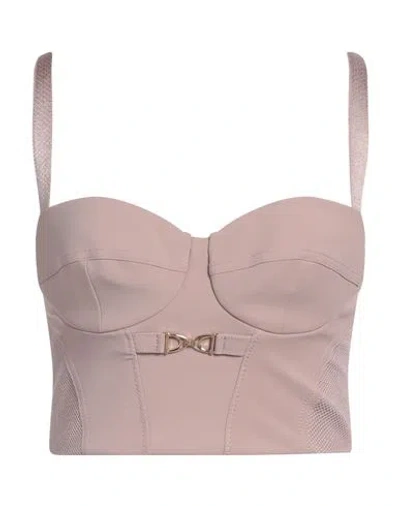 Elisabetta Franchi Woman Top Blush Size 6 Polyamide, Elastane, Viscose In Pink