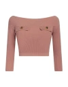 Elisabetta Franchi Woman Top Blush Size 8 Viscose, Acrylic, Polyester In Pink