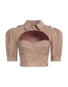 Elisabetta Franchi Woman Top Camel Size 4 Polyester