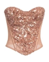 Elisabetta Franchi Woman Top Camel Size 4 Polyester
