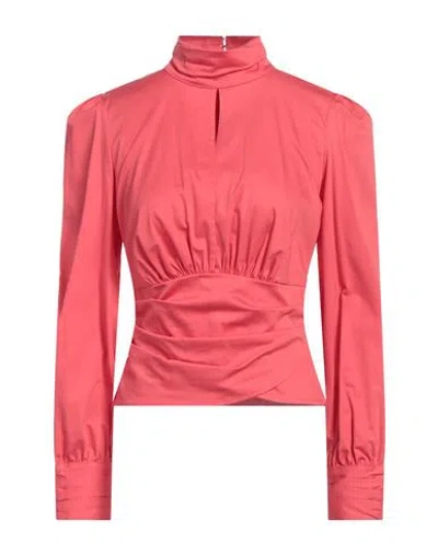 Elisabetta Franchi Woman Top Coral Size 6 Polyester, Elastane In Red