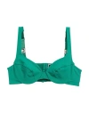 Elisabetta Franchi Woman Top Emerald Green Size 6 Recycled Polyacrylic, Elastane