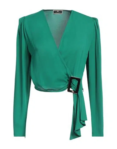 Elisabetta Franchi Woman Top Emerald Green Size 8 Viscose