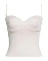 Elisabetta Franchi Woman Top Ivory Size 10 Viscose, Elastane In Blue