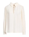 Elisabetta Franchi Woman Top Ivory Size 10 Viscose In White