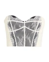 Elisabetta Franchi Woman Top Ivory Size 4 Polyamide, Elastane, Polyester In White