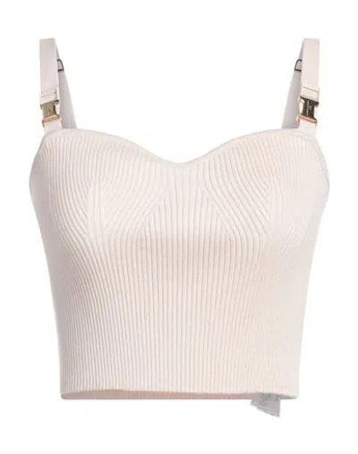 Elisabetta Franchi Woman Top Ivory Size 8 Viscose, Polyester In White