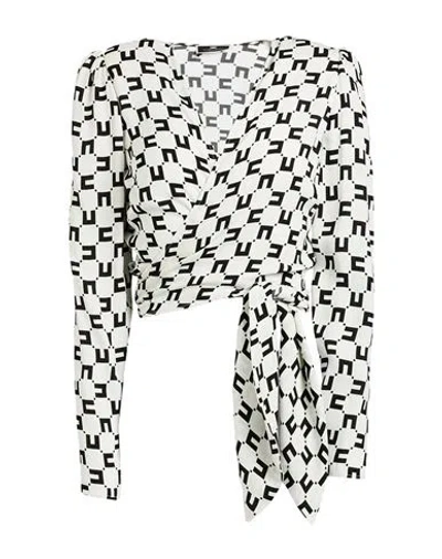 Elisabetta Franchi Cropped White Shirt In Multi