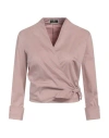 Elisabetta Franchi Woman Top Light Brown Size 6 Polyester, Elastane In Sand