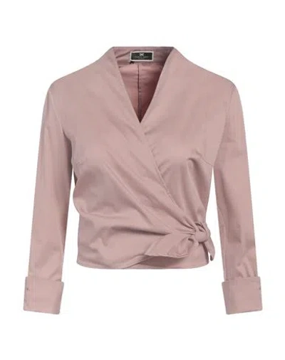 Elisabetta Franchi Woman Top Light Brown Size 6 Polyester, Elastane In Sand
