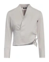 Elisabetta Franchi Woman Top Light Grey Size 4 Polyester, Elastane In Gray