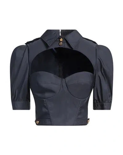 Elisabetta Franchi Woman Top Midnight Blue Size 6 Polyester