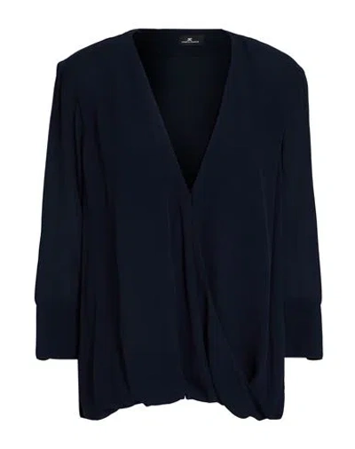 Elisabetta Franchi Woman Top Midnight Blue Size 6 Viscose, Polyester, Elastane In Black