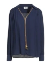 Elisabetta Franchi Woman Top Navy Size 8 Viscose In Blue