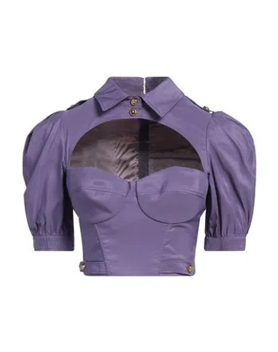 Elisabetta Franchi Woman Top Purple Size 6 Polyester