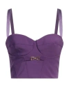 Elisabetta Franchi Woman Top Purple Size 10 Polyamide, Elastane, Viscose