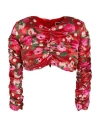 Elisabetta Franchi Woman Top Red Size 10 Silk In Red