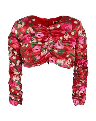 Elisabetta Franchi Woman Top Red Size 10 Silk
