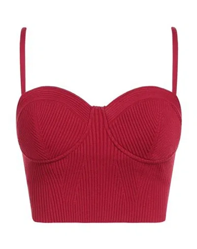 Elisabetta Franchi Woman Top Red Size 4 Viscose, Polyester, Polyamide