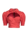 Elisabetta Franchi Woman Top Red Size 6 Polyester, Polyamide, Elastane