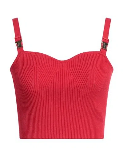 Elisabetta Franchi Woman Top Red Size 8 Viscose, Polyester In Red