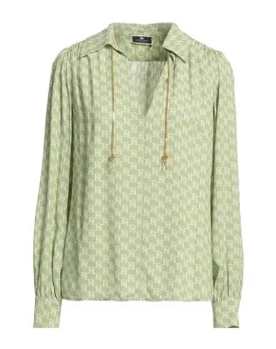 Elisabetta Franchi Woman Top Sage Green Size 10 Polyester