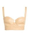 Elisabetta Franchi Woman Top Sand Size 2 Polyester, Polyurethane