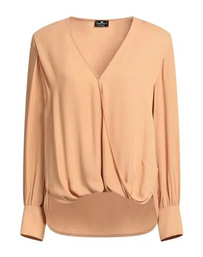Elisabetta Franchi Woman Top Sand Size 6 Viscose, Polyester In Orange