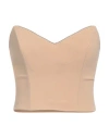 Elisabetta Franchi Woman Top Sand Size 8 Viscose, Elastane