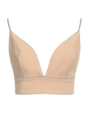 Elisabetta Franchi Woman Top Sand Size 8 Viscose, Elastane In Beige