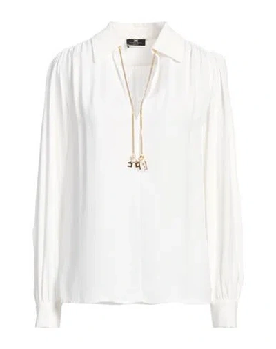 Elisabetta Franchi Woman Top White Size 10 Viscose In White