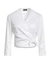 Elisabetta Franchi Woman Top White Size 2 Polyester, Elastane
