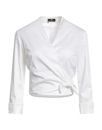 Elisabetta Franchi Woman Top White Size 2 Polyester, Elastane