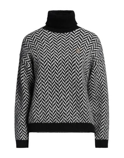 Elisabetta Franchi Woman Turtleneck Black Size 6 Acrylic, Polyamide, Wool, Elastane