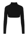 Elisabetta Franchi Woman Turtleneck Black Size 8 Polyamide, Wool, Viscose